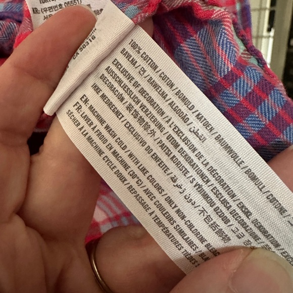 Abercrombie & Fitch Red and Blue Plaid Button Down Shirt With Size XL - Picture 5 of 6